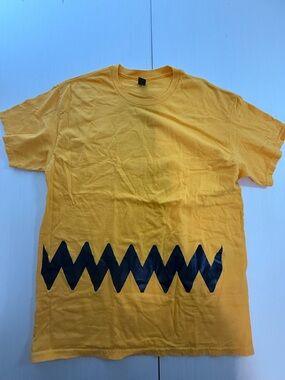 Gildan Yellow Crewneck Tee with Black Neck Tag